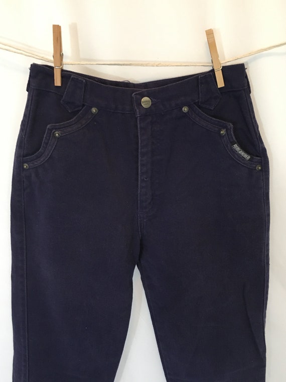 1990s Purple Roughrider High Waist Western Jeans