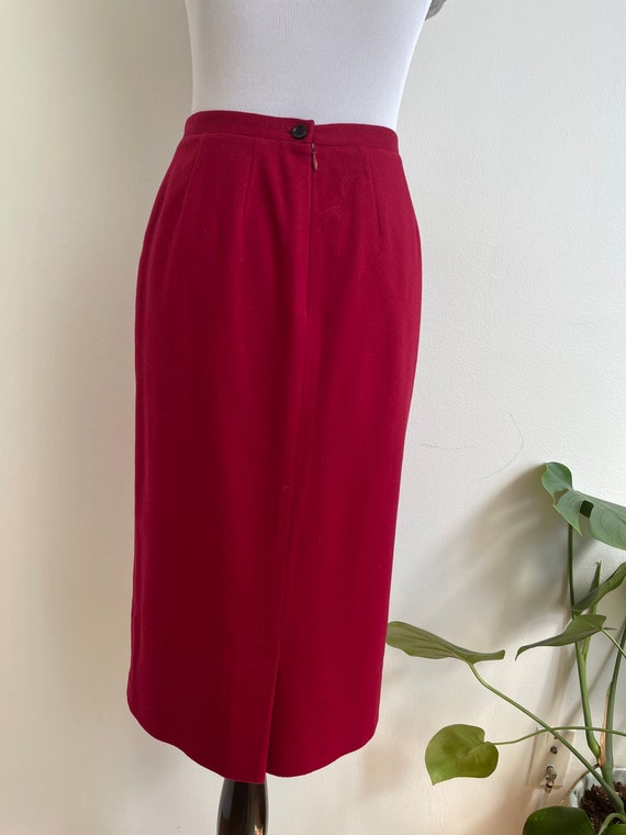 Vintage Red Dolce and Gabbana Pencil Skirt, 27” W - image 5