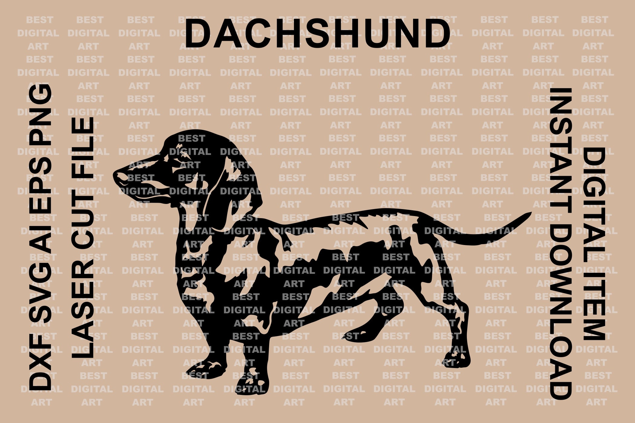 Download Dachshund Svg Laser Cut File Dog Memorial Dog Silhouette Svg Etsy