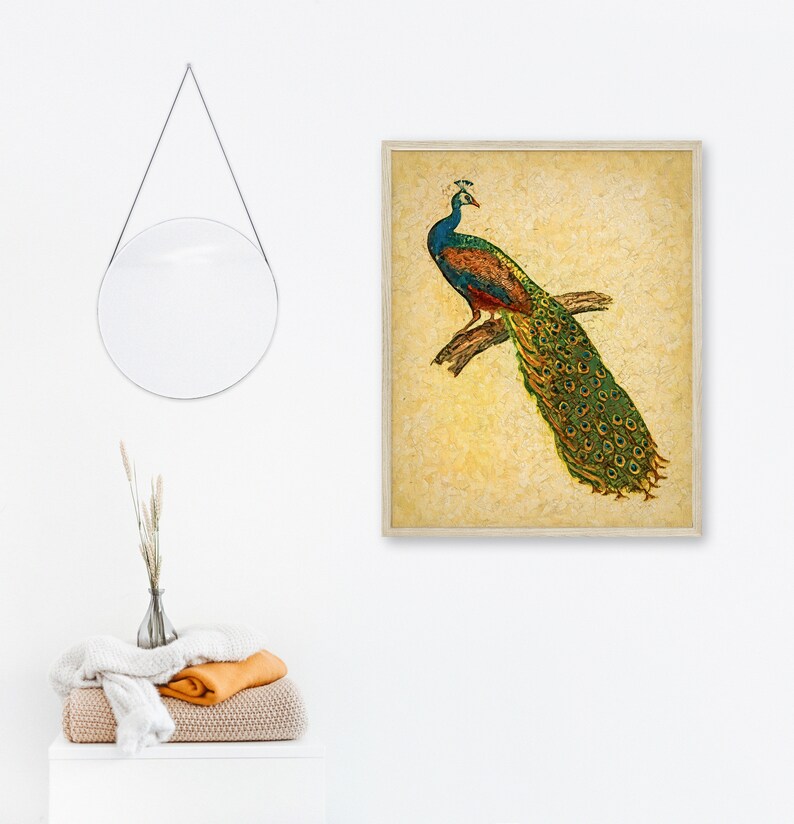 Peacock Wall Art Downloadable Printable Digital File Etsy