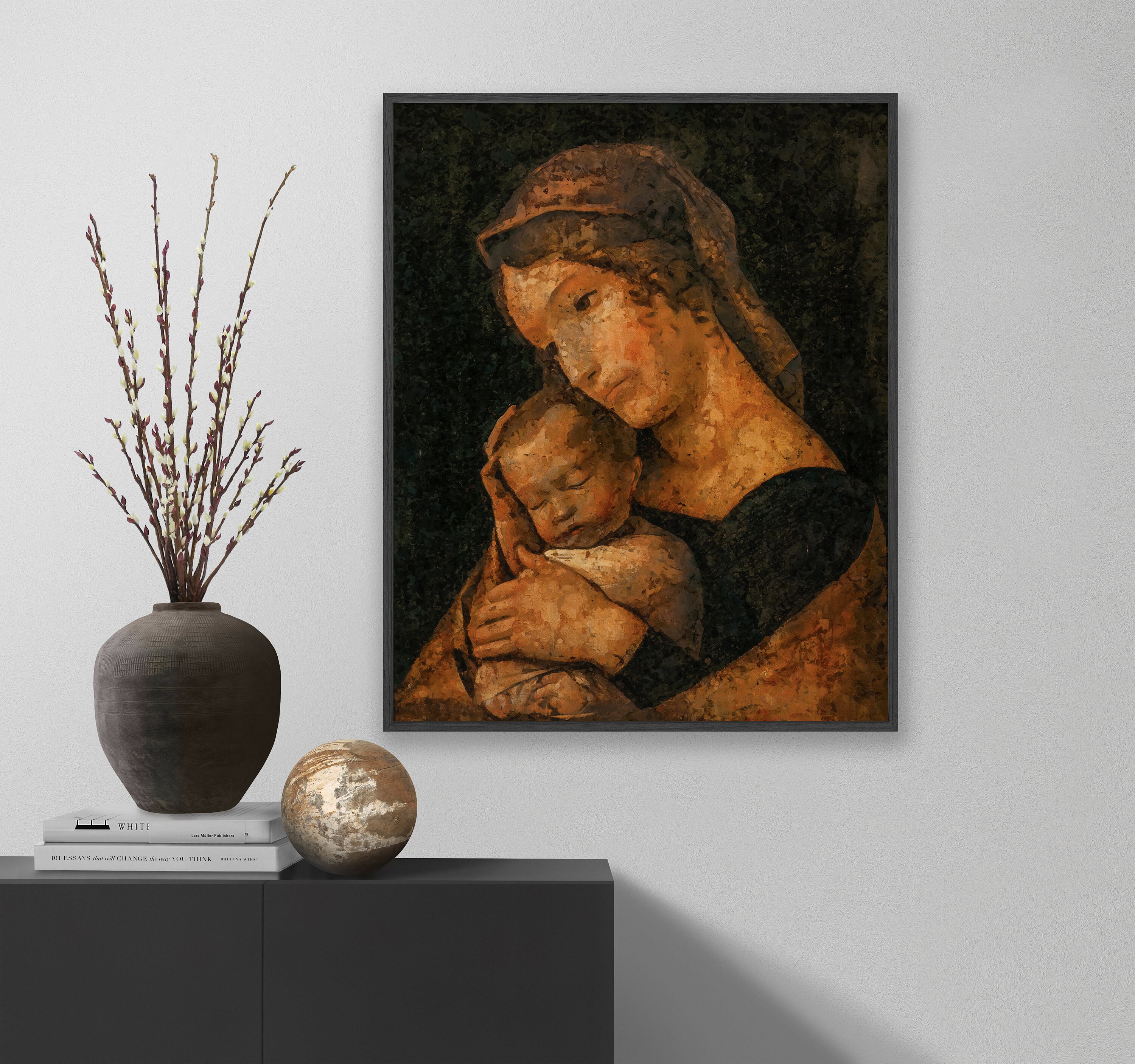 Madonna and Child Digital Printable Art, Christian Art, Baby Jesus ...