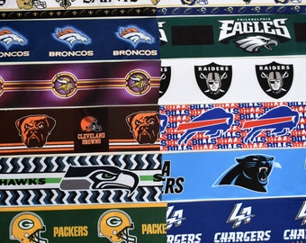 Saints Seahawks Cowboys Packers Rams Eagles Broncos Lions Jets Vikings Panthers Browns Texans Dolphins Bills 3&quot; Grosgrain Ribbon You Choose