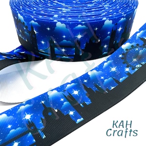 USDR London Night Sky Stars Grosgrain lint die u kiest voor de breedte