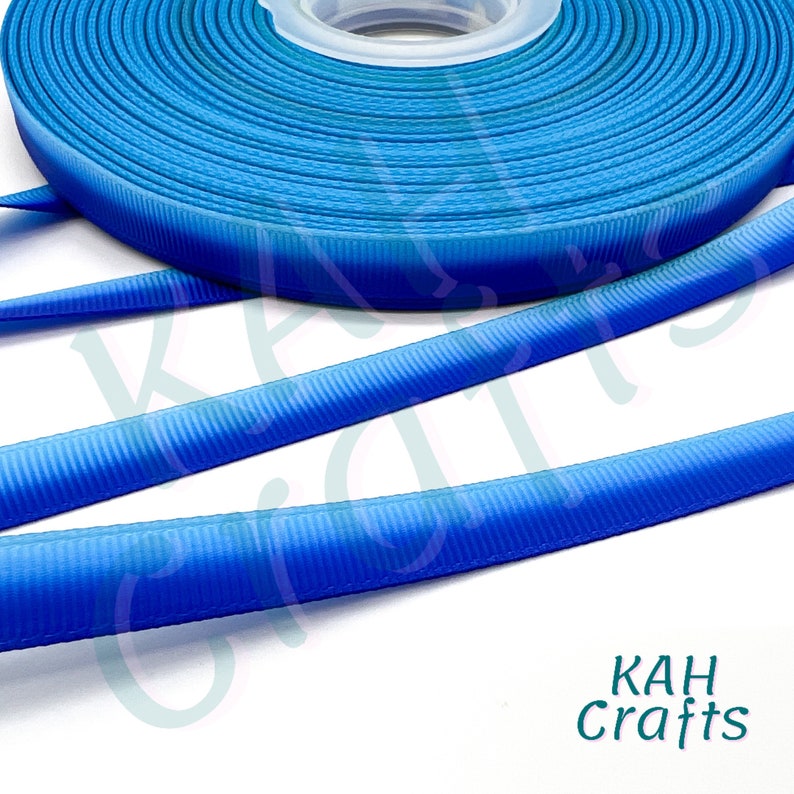 USDR Blue Sky to Royal Ombre Color Fade Grosgrain Ribbon You Choose ...