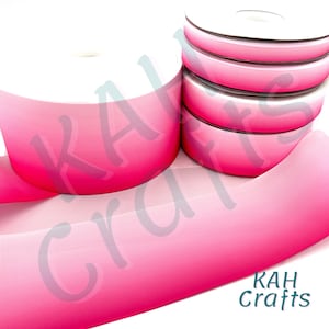 USDR Pink to White Ombre Grosgrain Ribbon You Choose Width
