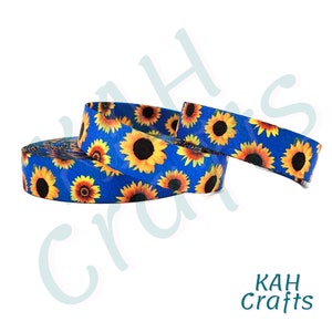 Tournesols Sangle en polyester fabriquée exclusivement aux États-Unis sur mesure, largeur au choix