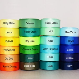 Ruban gros-grain de 3 pouces de couleur unie, 5 mètres