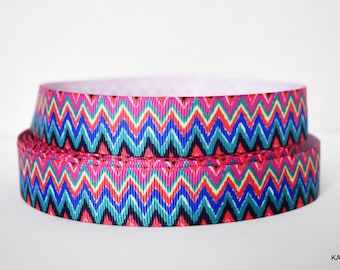 Chevron Zigzag 1" Grosgrain Ribbon