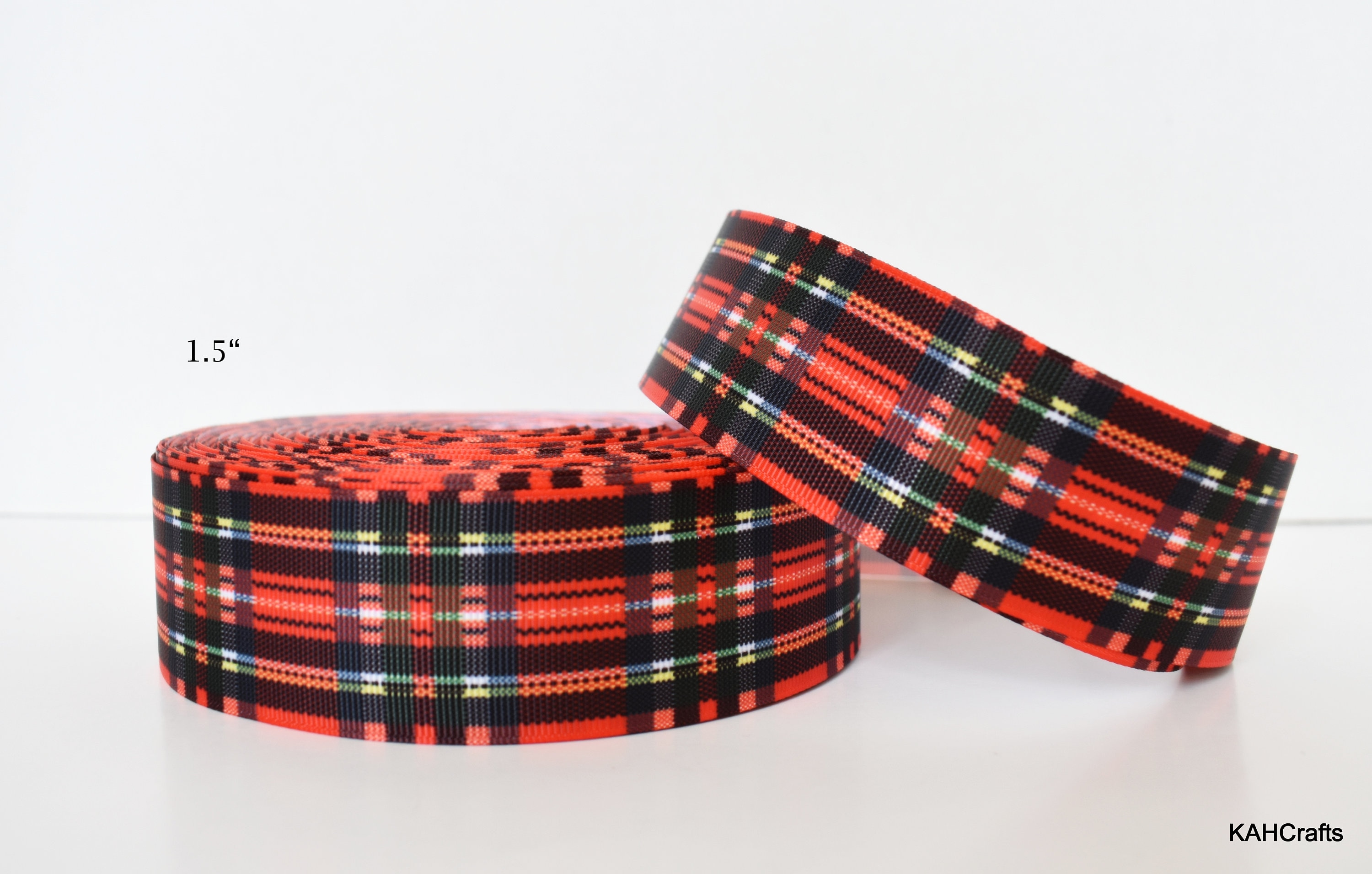 Christmas Buffalo Plaid Tartan Grosgrain Ribbon You Choose | Etsy