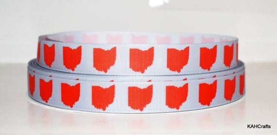 5 Yards Solid Red Grosgrain Ribbon Yardage DIY Crafts Bows USA 7/8 Inch Width