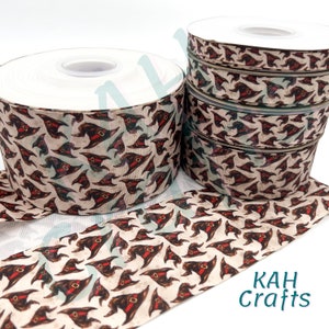 USDR Red Wizard Hat Grosgrain Ribbon You Choose Width
