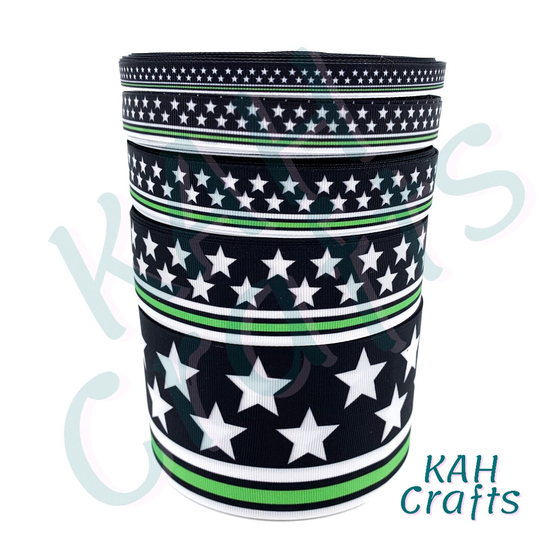 Armed Forces Green Line Grosgrain Ribbon You Choose Width - Etsy