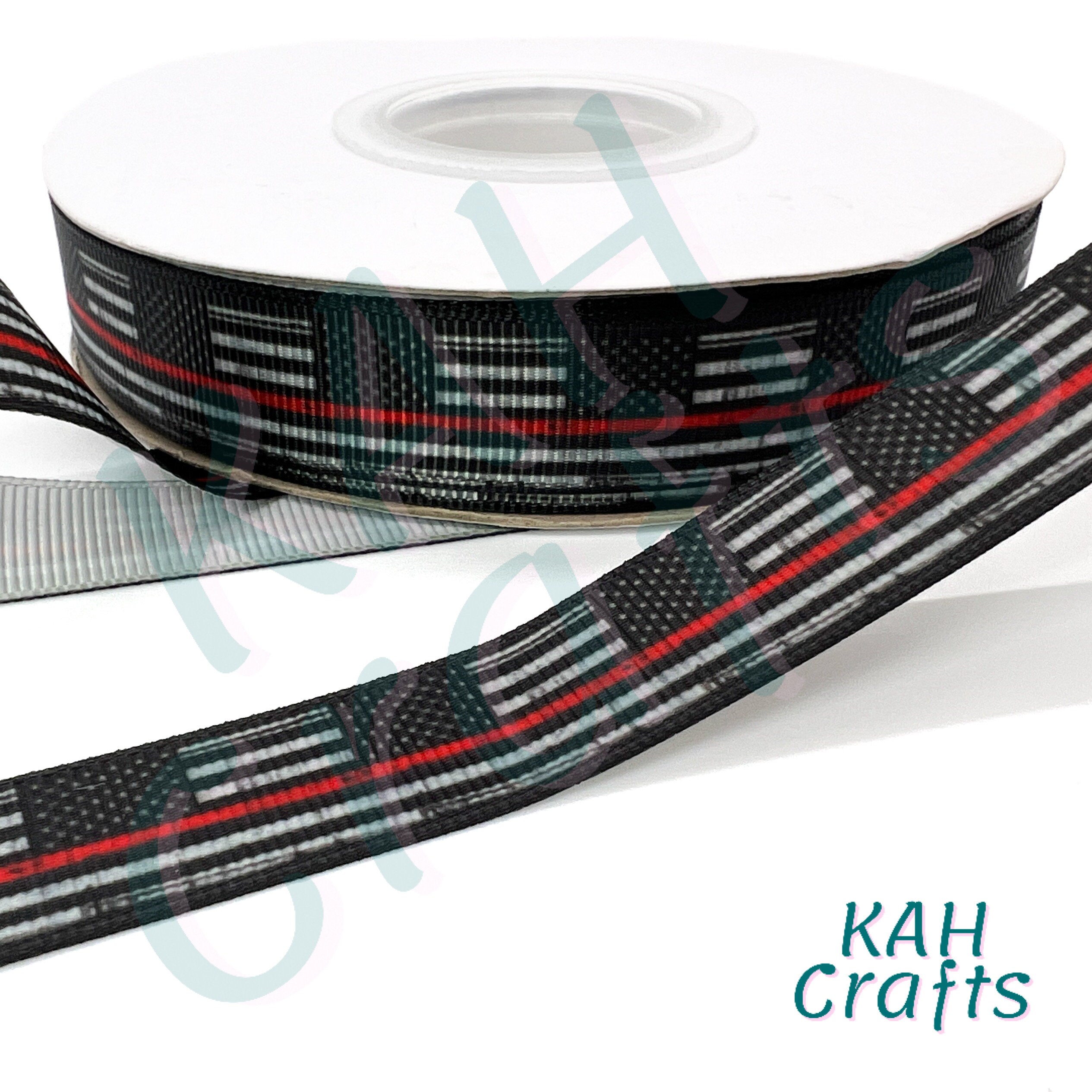 USDR Fire Department Red Line Flag Grosgrain Ribbon You Choose Width - Etsy