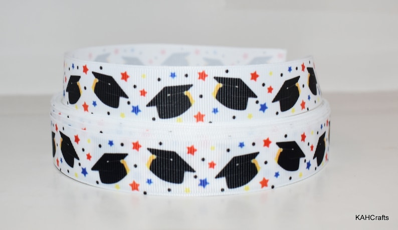 Graduation Ribbon Pattern Graduation Grosgrain Ribbon You Choose - Etsy