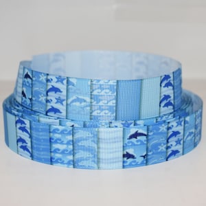 Delfine 2,5 cm Ripsband