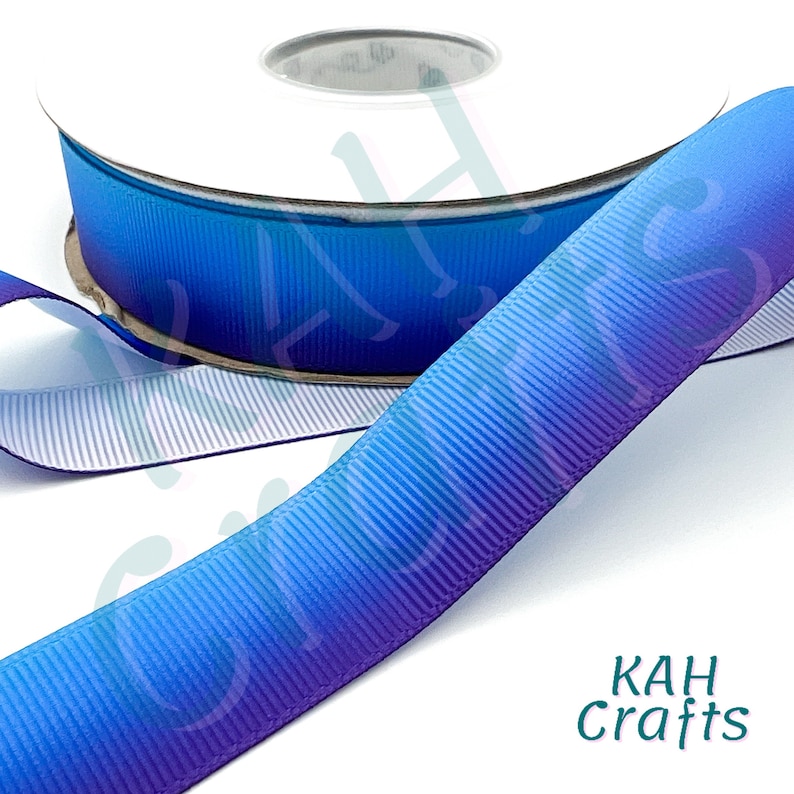 USDR Blue Purple Ombre Color Fade Grosgrain Ribbon You Choose - Etsy