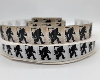 USDR Big Foot Fishing 7/8" Grosgrain Ribbon