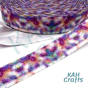 Roze paars Swirl olievlek ontwerp 7/8" Grosgrain lint