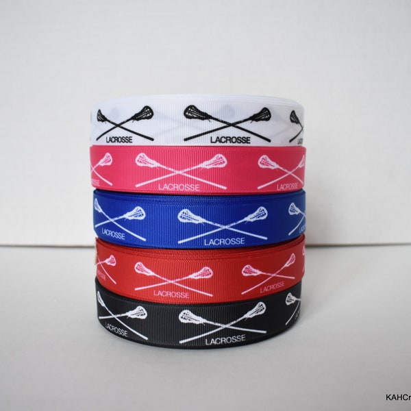 Lacrosse 7/8" Grosgrain Ribbon You Choose