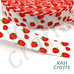 Ruban gros-grain 7/8 po. fraise