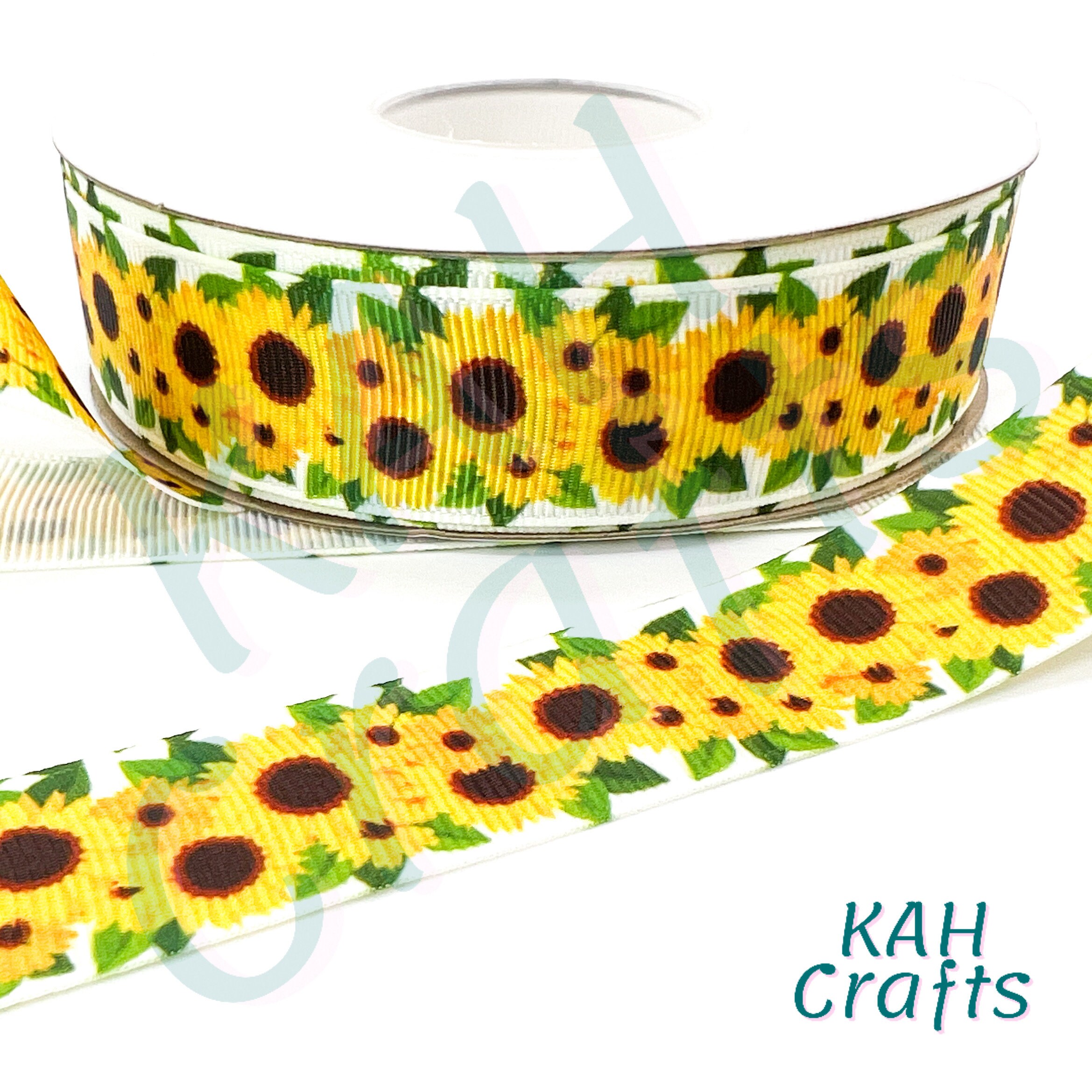 Sweetgrass Ribbon Sunflowers Grosgrain Ribbon You Choose Width - Etsy