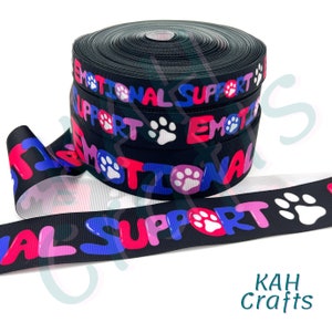 USDR Emotional Support Pet Pink Lila Ripsband Sie wählen Breite