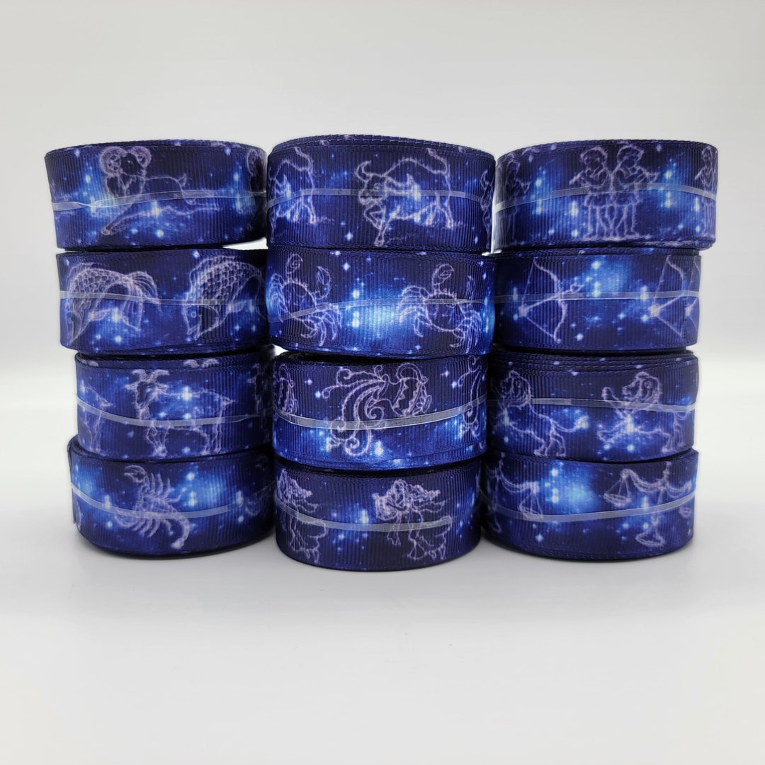 Zodiac Astrological Signs 7/8 Grosgrain Ribbon You Choose Etsy