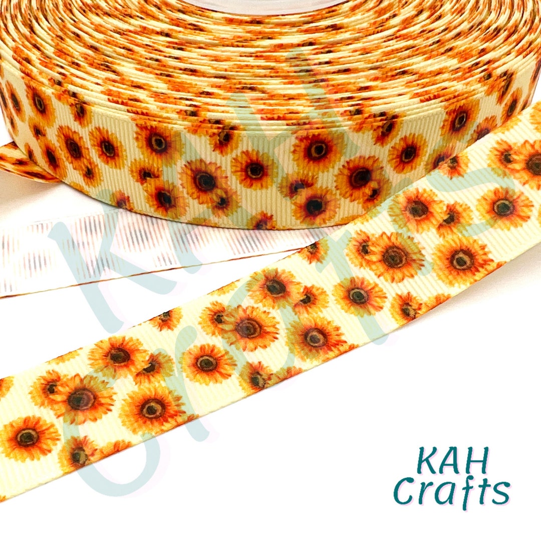 Sunflowers 7/8 Grosgrain Ribbon Etsy