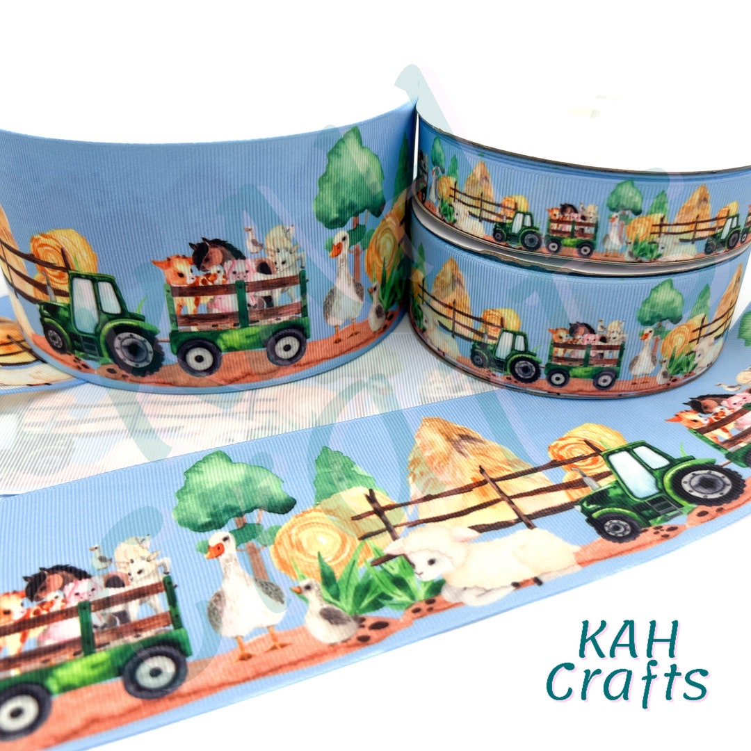 USDR Goose Sheep Pig Cow Goats Farm Country Baby Grosgrain Ribbon You ...