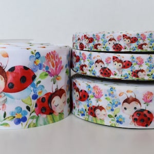 Nastro in grosgrain coccinella, larghezza scelta tu