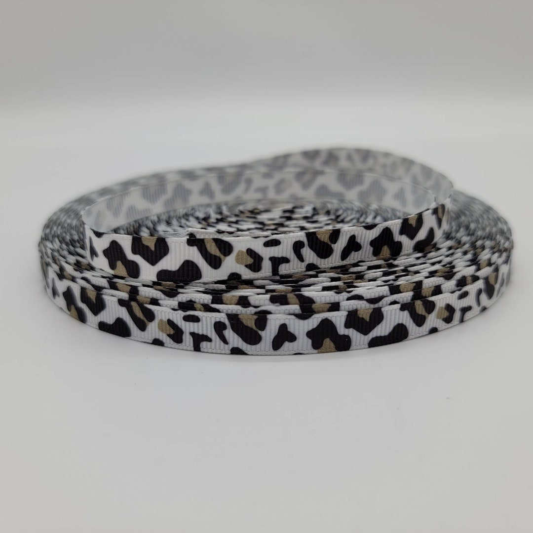 Tan Black White Leopard 3/8
