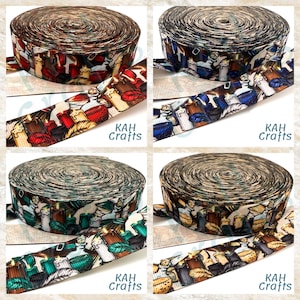USDR 7/8&quot; Wizard Hat Books Broom Double Sided Grosgrain Ribbon You Choose Color