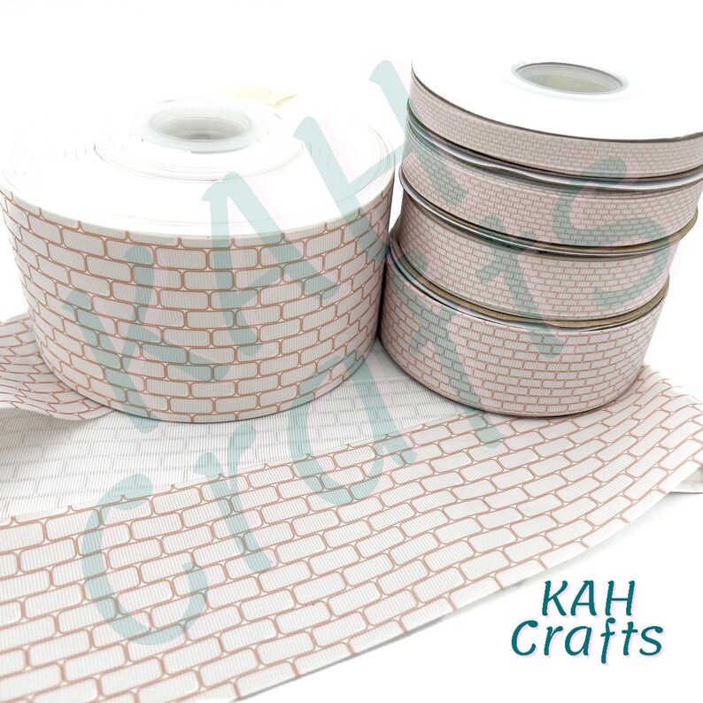 USDR Bricks Blocks Rectangles Grosgrain Ribbon You Choose Width - Etsy