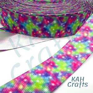 Ruban gros-grain Galaxy 7/8" rose citron vert