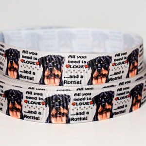 I Love My Rottweiler 7/8 "- Ripsband
