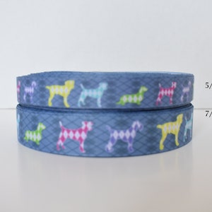 Hund Argyle Buntes Ripsband Sie Wählen Breite