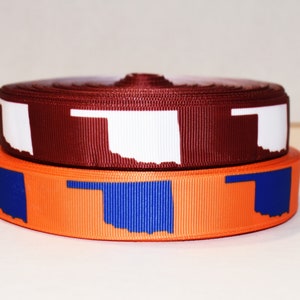 Oklahoma 7/8" Grosgrain Ribbon You Choose