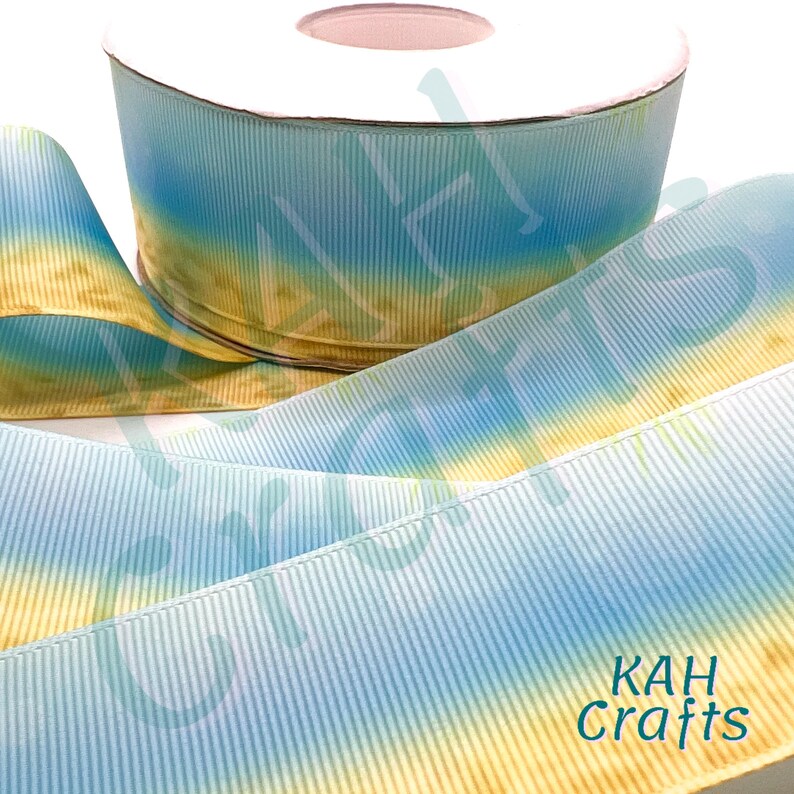 USDR Beach Sand to Water Yellow to Blue Ombre Color Fade Double Sided ...