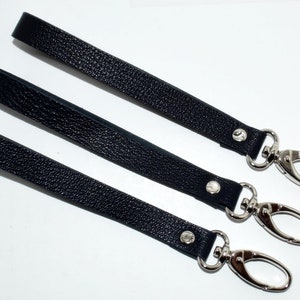 Navy Blue Genuine Leather 6&quot; Key Fob
