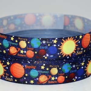 Planeten zonnestelsel Galaxy Science 1" Grosgrain lint