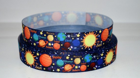 Planets Solar System Galaxy Science 1 Grosgrain Ribbon | Etsy