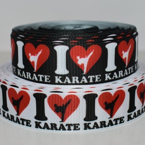 I Love Karate 1&quot; Grosgrain Ribbon You Choose