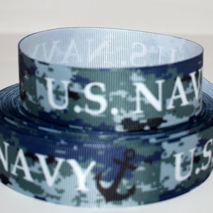 Navy 1&quot; Grosgrain Ribbon