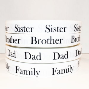 USDR Mamá, Papá, Madre, Padre, Hermana, Hermano, Familia Cinta de Grosgrain de 7/8" que usted elija