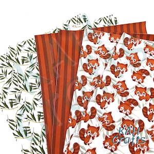 USDR Red Panda Bamboo Stripe Faux Leather