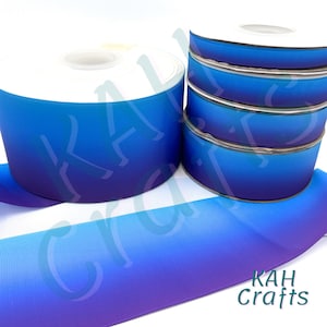 USDR Blau Lila Ombre Color Fade Ripsband Sie wählen Breite