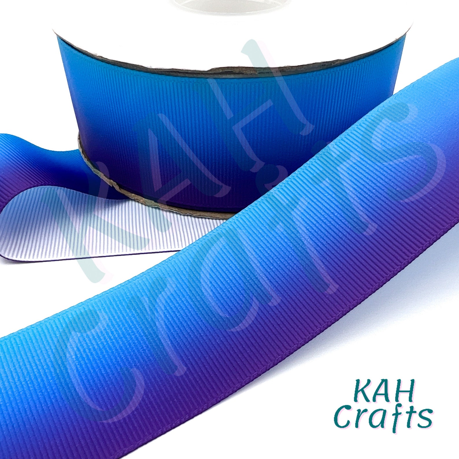 USDR Blue Purple Ombre Color Fade Grosgrain Ribbon You Choose Width - Etsy