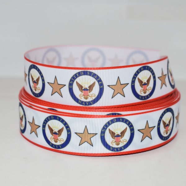 Navy Grosgrain Ribbon You Choose Width