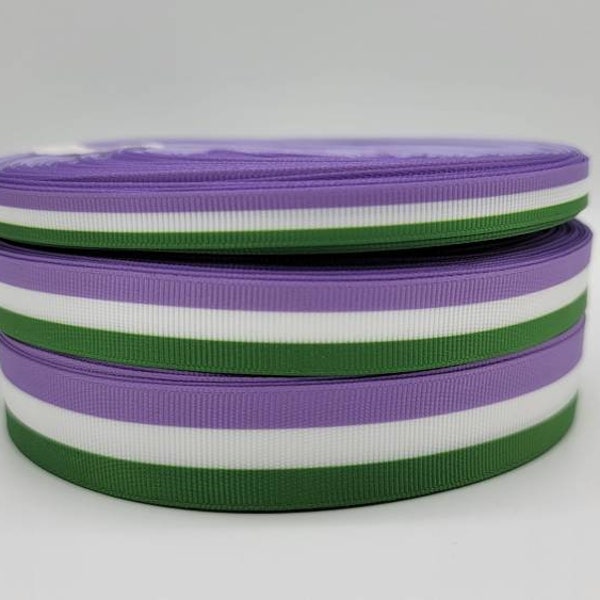 Genderqueer Community Stripes Flag Grosgrain Ribbon You Choose Width