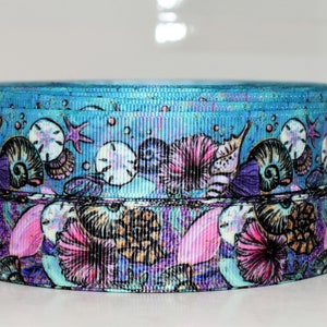 Conchas marinas Sand Dollar 7/8" Cinta de grosgrain que elijas